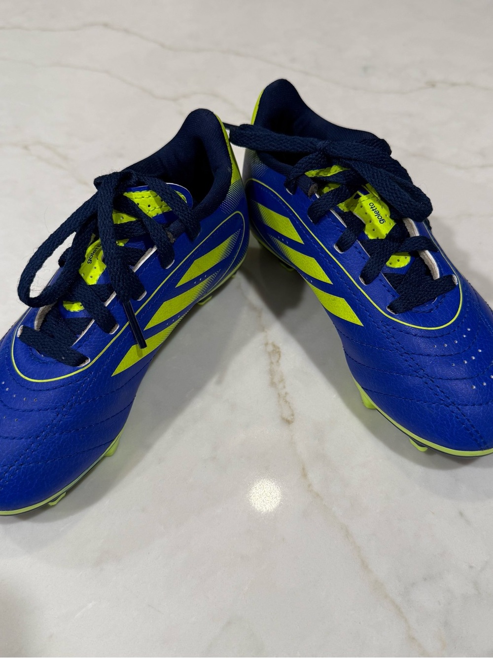 adidas Kids Blue & Neon Green Soccer Cleats